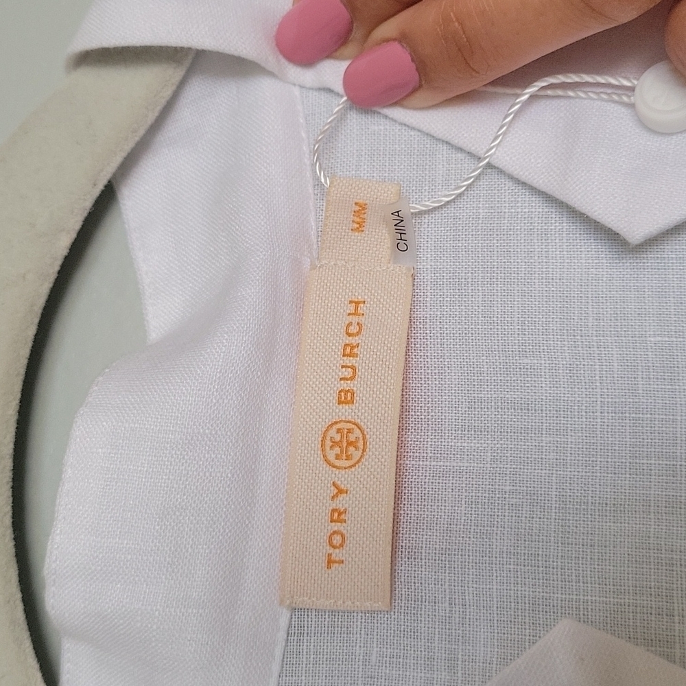 Tory burch white midi tunic linen dress - Picture 14 of 17